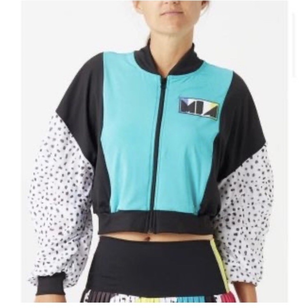 Lucky in Love Bethanie Mattek-Sands Tennis Bomber Jacket XL Colorblock Atleisure